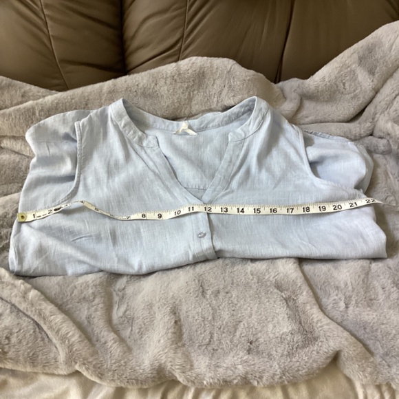 NWT Sky blue DKR &Company size XL sleeveless blouse - Picture 6 of 7